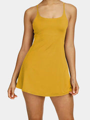 2-in-1 Exercise Dresses with Built-in Bra & Shorts