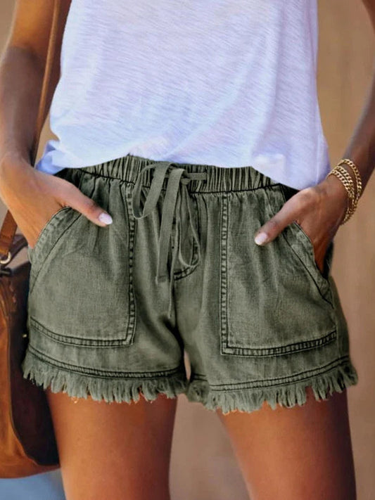 Women's Casual Denim Shorts with Pockets
