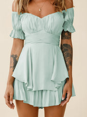 One-neck Short-sleeved Jumpsuit