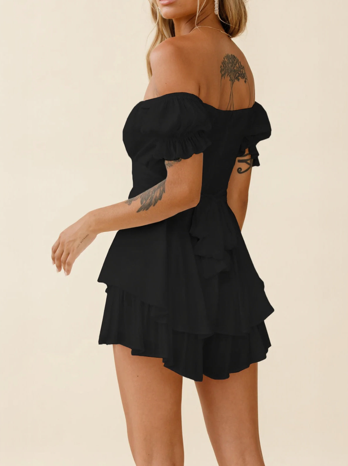 One-neck Short-sleeved Jumpsuit