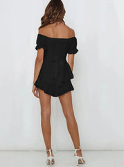One-neck Short-sleeved Jumpsuit