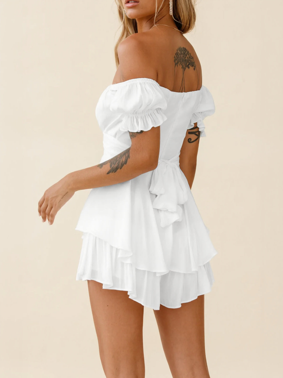 One-neck Short-sleeved Jumpsuit