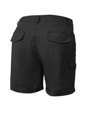 Solid Stitch Trim Roll Hem Shorts