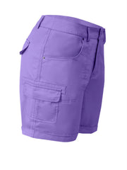 Solid Stitch Trim Roll Hem Shorts