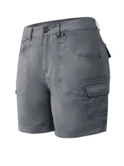 Solid Stitch Trim Roll Hem Shorts