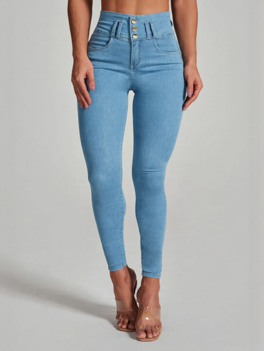 Women's High Waist Skinny Stretch Jeans