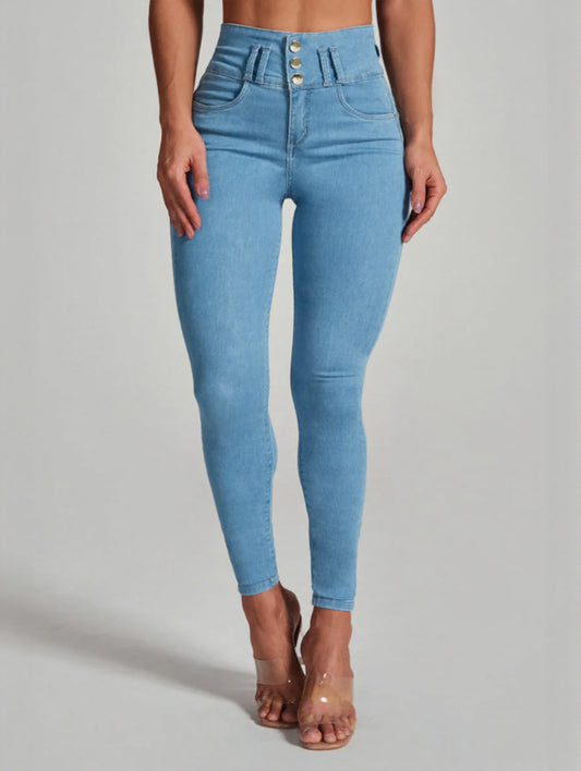Women's High Waist Skinny Stretch Jeans