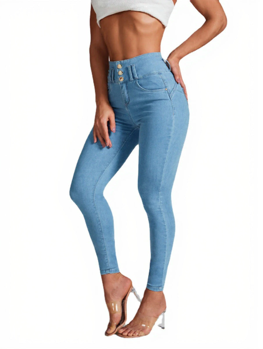 Women's High Waist Skinny Stretch Jeans