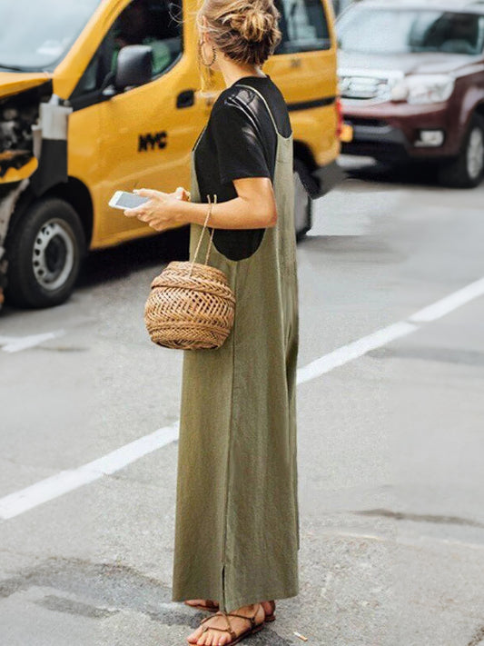 Women's Sleeveless Oversized Casual Jumpsuit