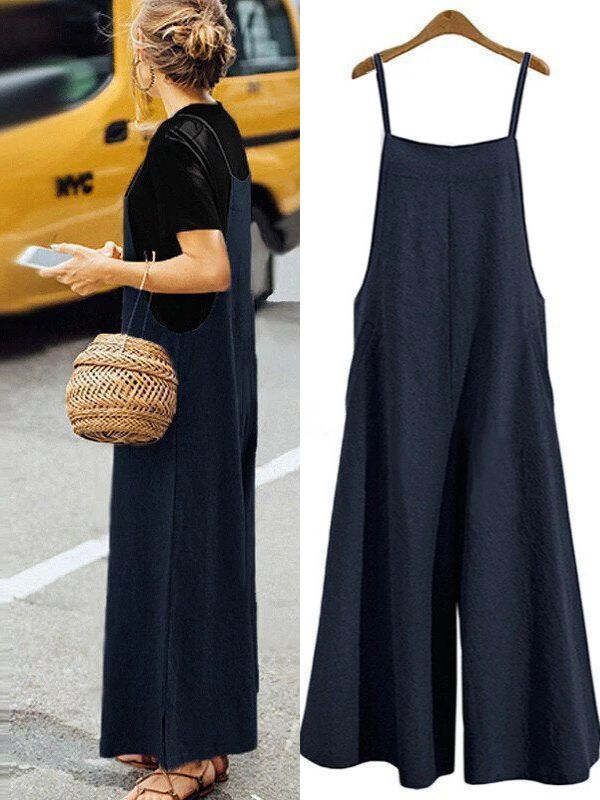Women's Oversized Sleeveless Casual Jumpsuit