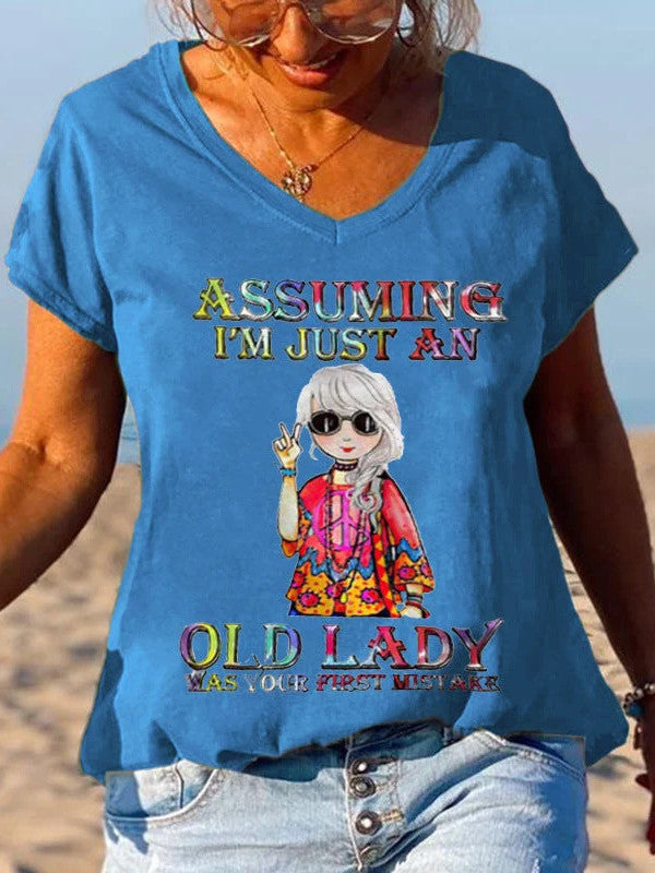 Summer New Girls English Print T-shirt