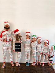 Long Sleeve Elk Family Pajamas 2-piece Set (No Hat)