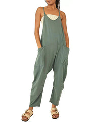 Women's Wide Leg Jumpsuit with Pockets
