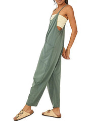 Women's Wide Leg Jumpsuit with Pockets