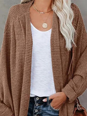 Women's Batwing Sleeve Open Front Longline Coat
