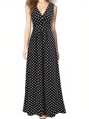 Sleeveless Deep V Neck Loose Casual Dress