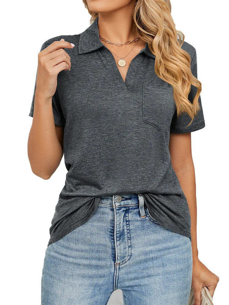 Women's Business Casual Tops Work Polo T-Shirt