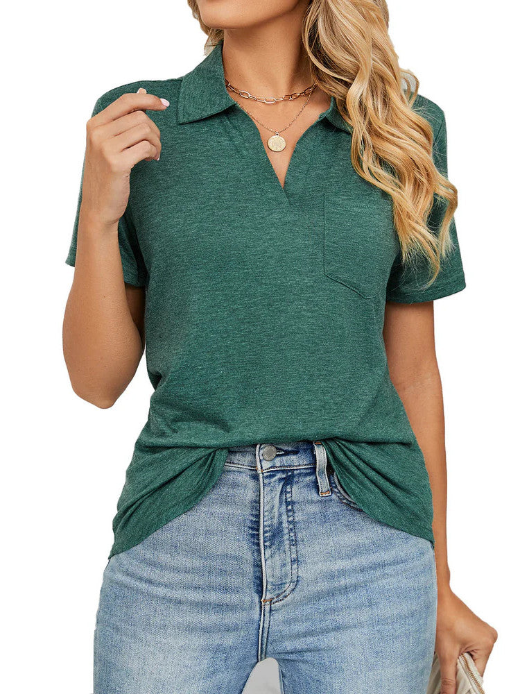 Women's Business Casual Tops Work Polo T-Shirt
