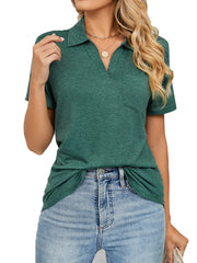 Women's Business Casual Tops Work Polo T-Shirt