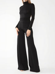 Women's Knit Wide Leg Pants