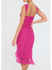 Sleeveless Ruffle Midi Dress