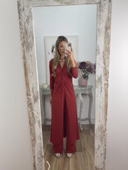 Casual 2 Pieces Suit With Long Top Matching Trouser