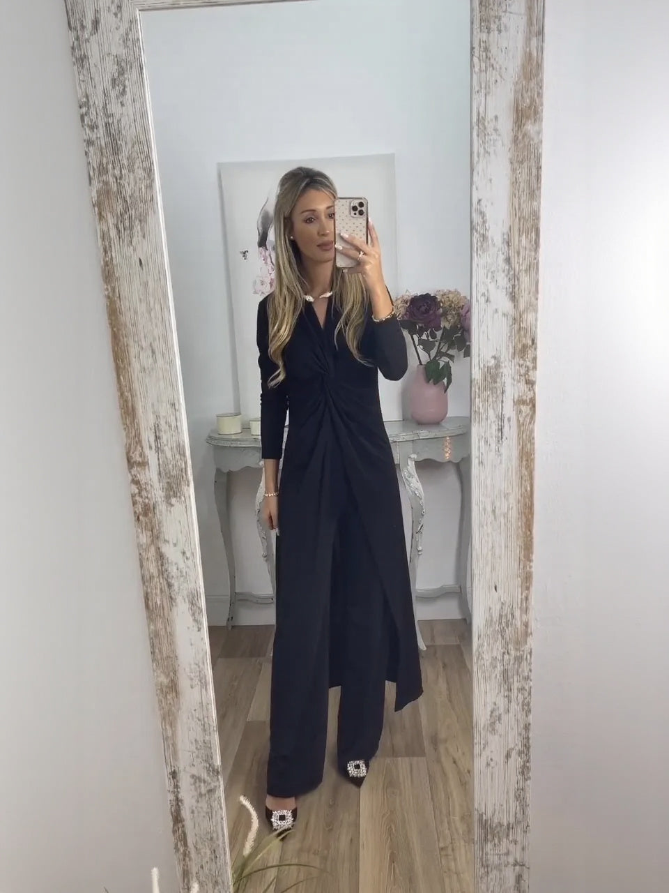 Casual 2 Pieces Suit With Long Top Matching Trouser