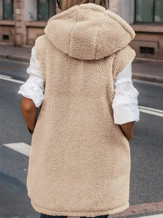 Women's Reversible Fleece Hooded Vests