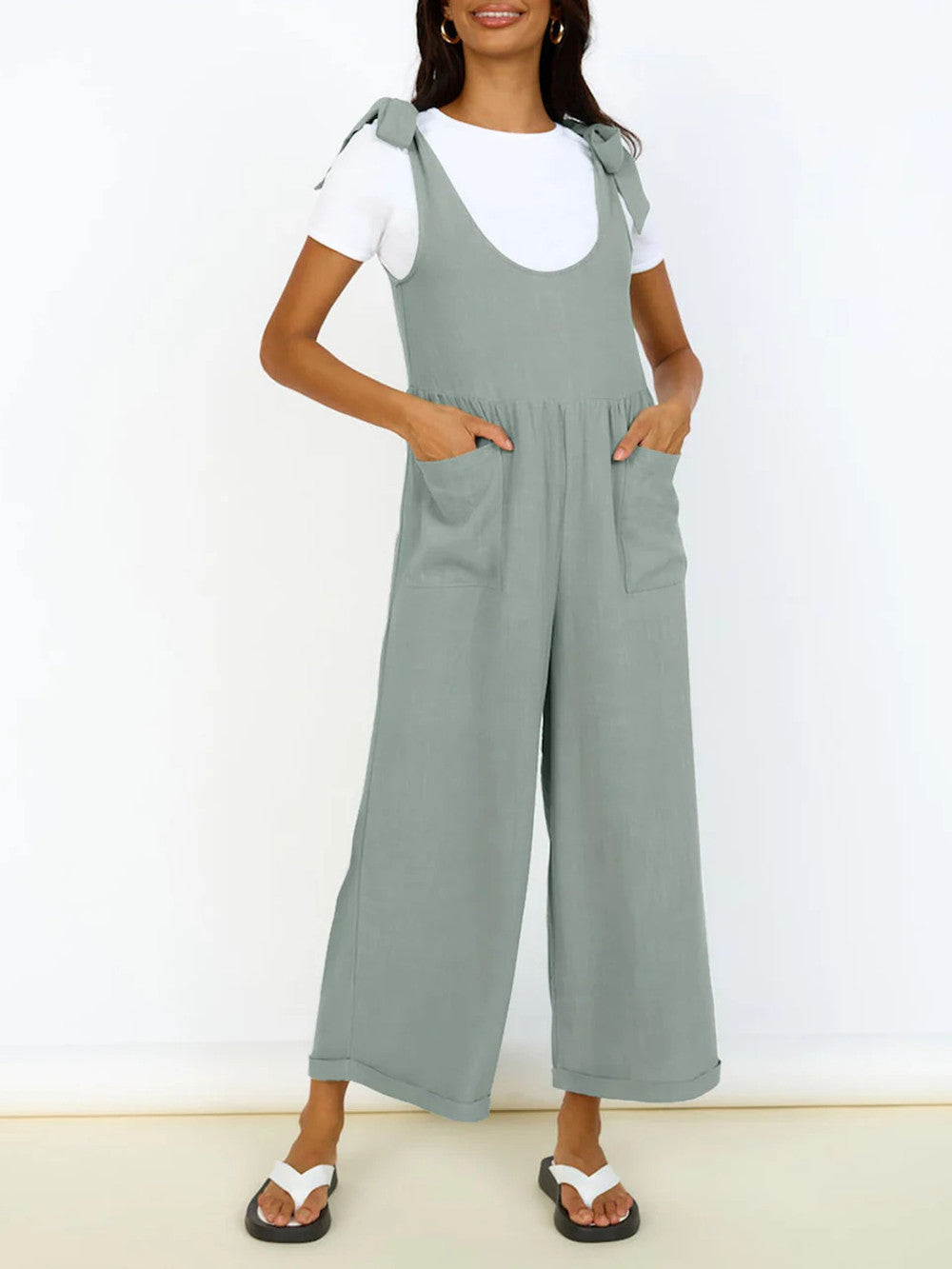 Women's Wide Leg  Jumpsuits with Pockets