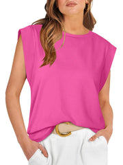 Women's Basic Fashion Casual Vest T-Shirt