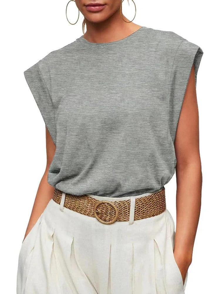 Women's Basic Fashion Casual Vest T-Shirt