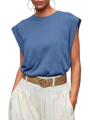 Women's Basic Fashion Casual Vest T-Shirt