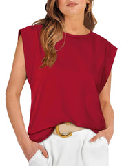 Women's Basic Fashion Casual Vest T-Shirt