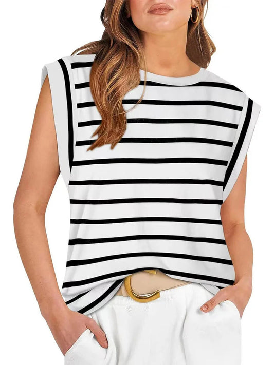 Women's Basic Fashion Casual Vest T-Shirt