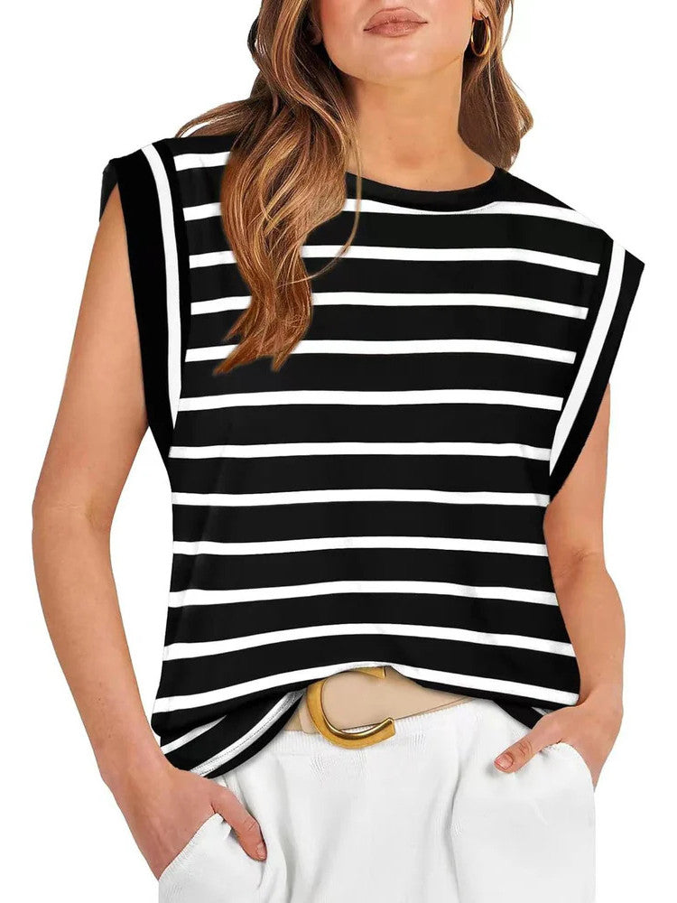 Women's Basic Fashion Casual Vest T-Shirt