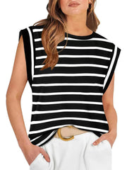 Women's Basic Fashion Casual Vest T-Shirt