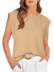 Women's Basic Fashion Casual Vest T-Shirt