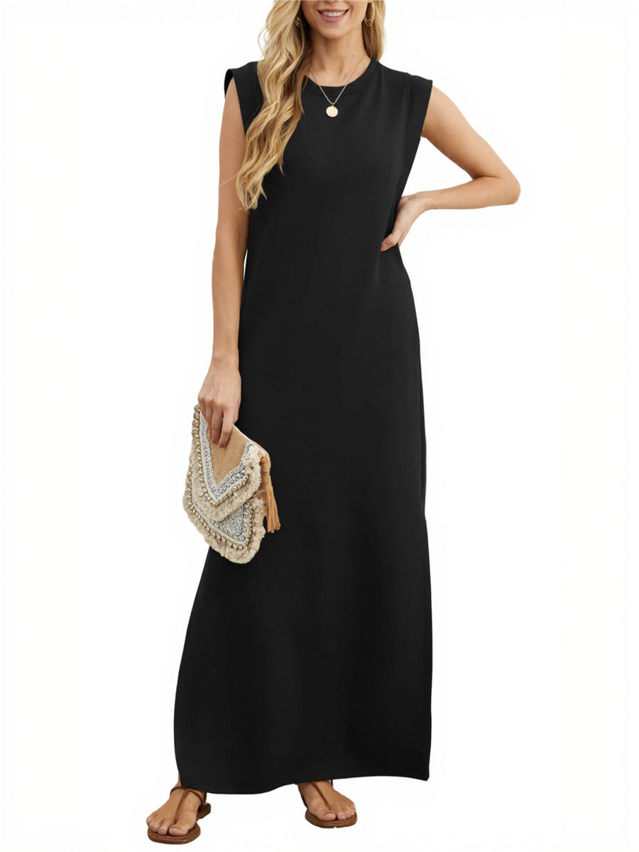 Women's Casual Loose Split Wrinkle-Free Maxi Dress