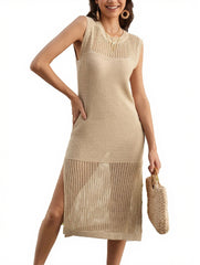 Women's Swimsuit Cover Up Crochet Knit Dresses