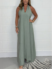 Women's T-Back Floaty Maxi Dress