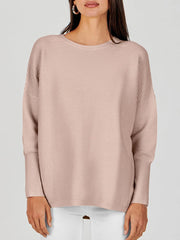Women's Batwing Long Sleeve Ribbed Knit Sweater