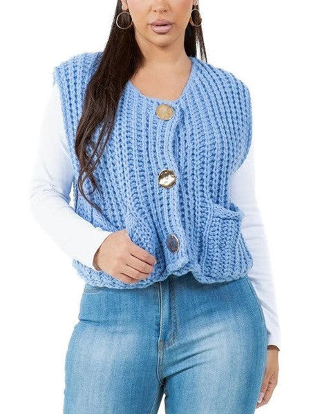 Women's Crochet Knit Sweater Vest