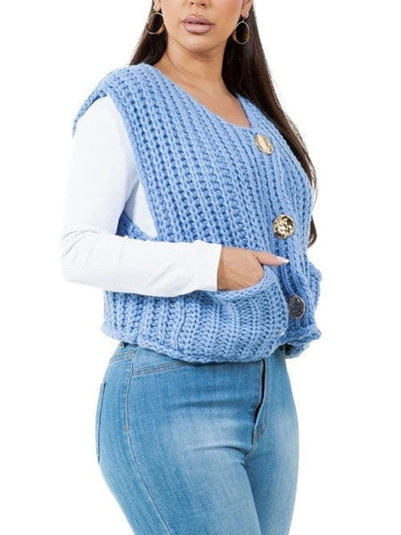 Women's Crochet Knit Sweater Vest