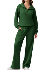 Women's Oversized Sweatshirt Wide Leg Pants Two Piece Set