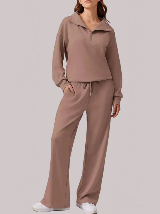 Women's Oversized Sweatshirt Wide Leg Pants Two Piece Set