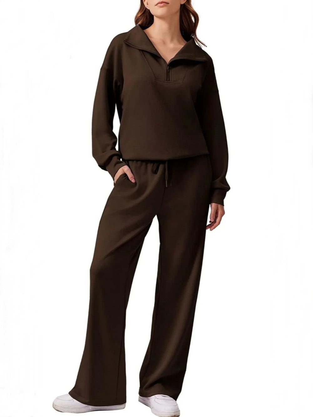 Women's Oversized Sweatshirt Wide Leg Pants Two Piece Set
