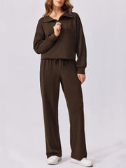 Women's Oversized Sweatshirt Wide Leg Pants Two Piece Set