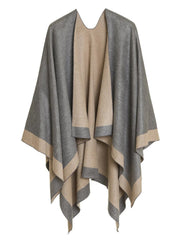 Women's Reversible Shawl Wrap Poncho