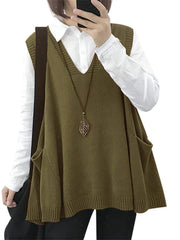 Women's Loose Swing Knit Sweater Vest