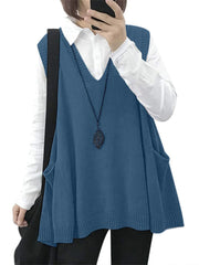 Women's Loose Swing Knit Sweater Vest